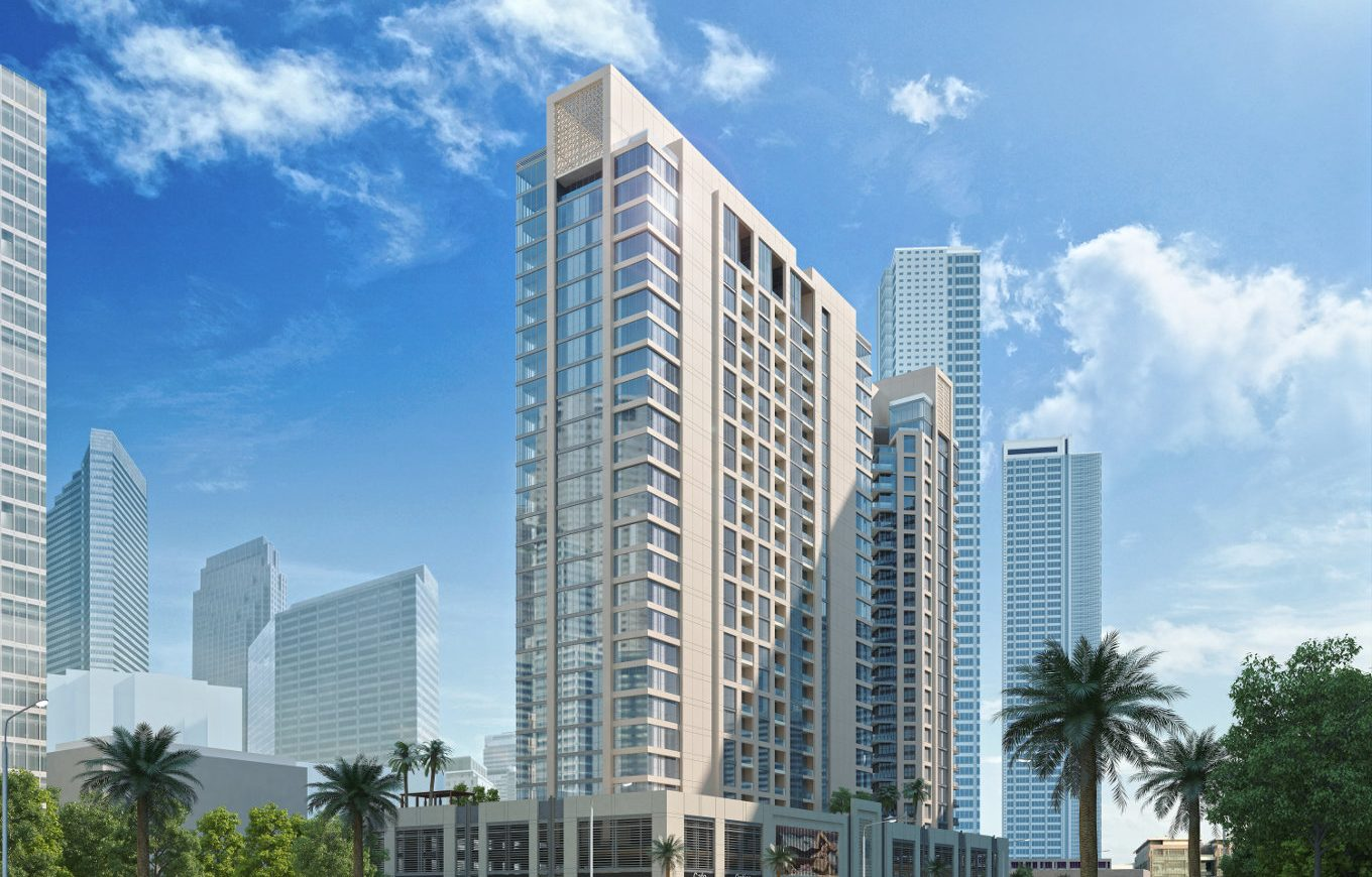 Modern commercial buildings
